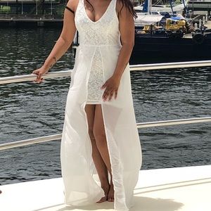 White Lace Maxie Dress